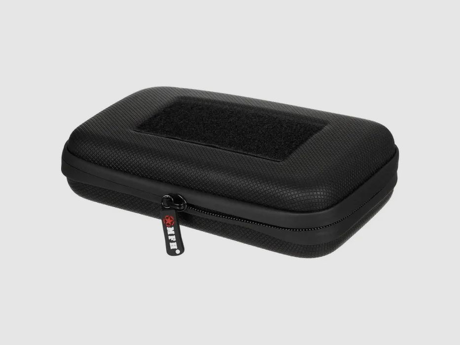 Hard shell bag, small, with Velcro loops, black