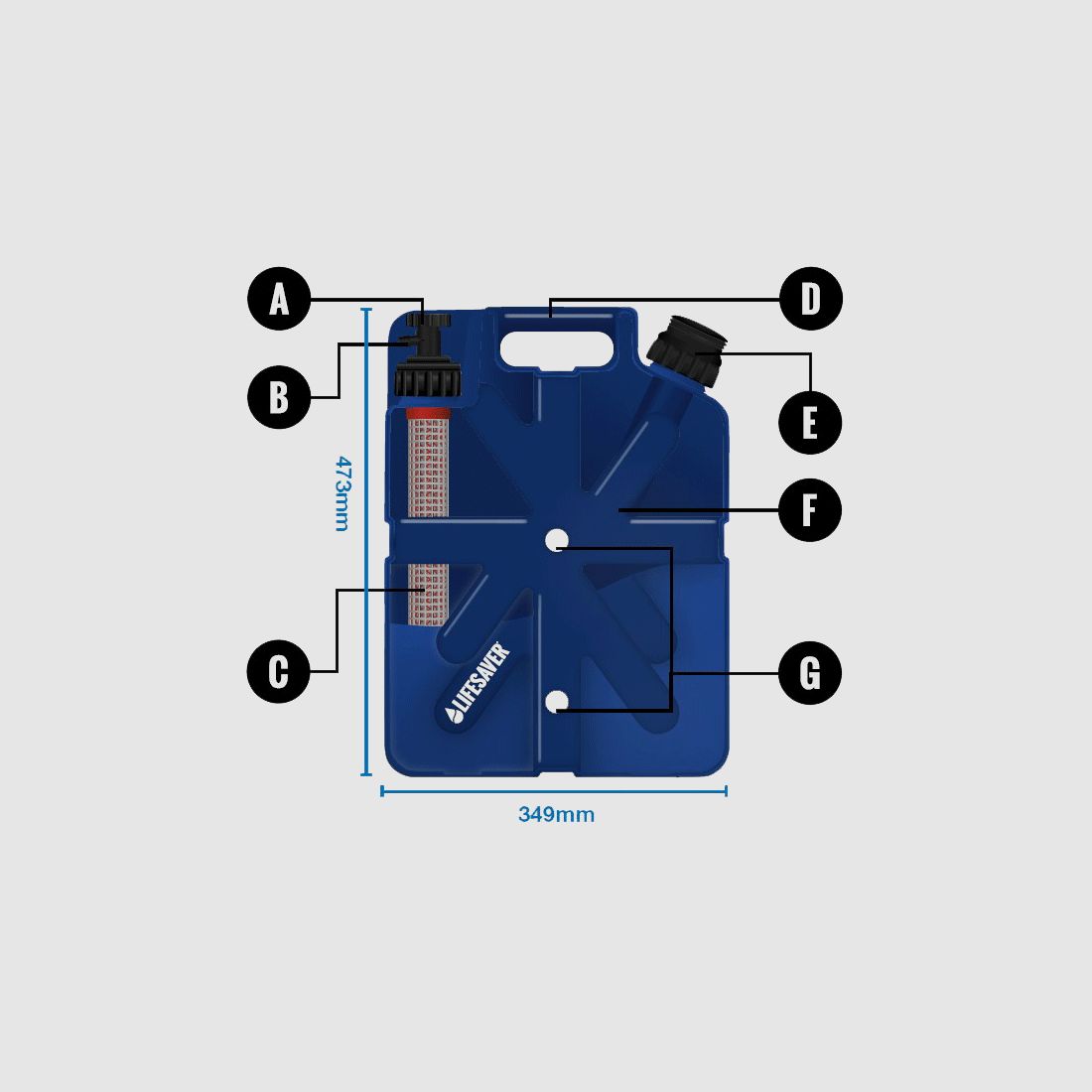 JERRYCAN WATERFILTER 20000L LIFESAVER, afbeelding 2 van 3