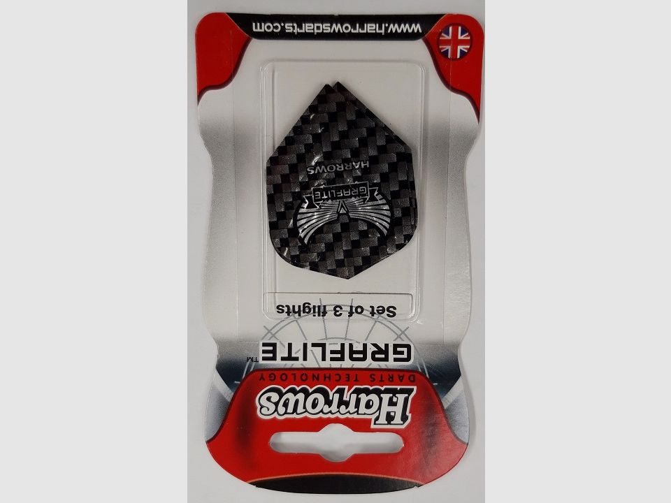 Harrows Darts Technology Flights Graflite Standard sort Design 7000 Dart i akcesoria