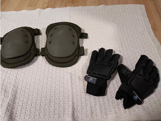 Knieschoner Mil-Tec & Handschuhe Größe L abenteuerladen.de