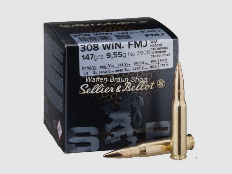 S+B .308Win. FMJ 147grs 50St