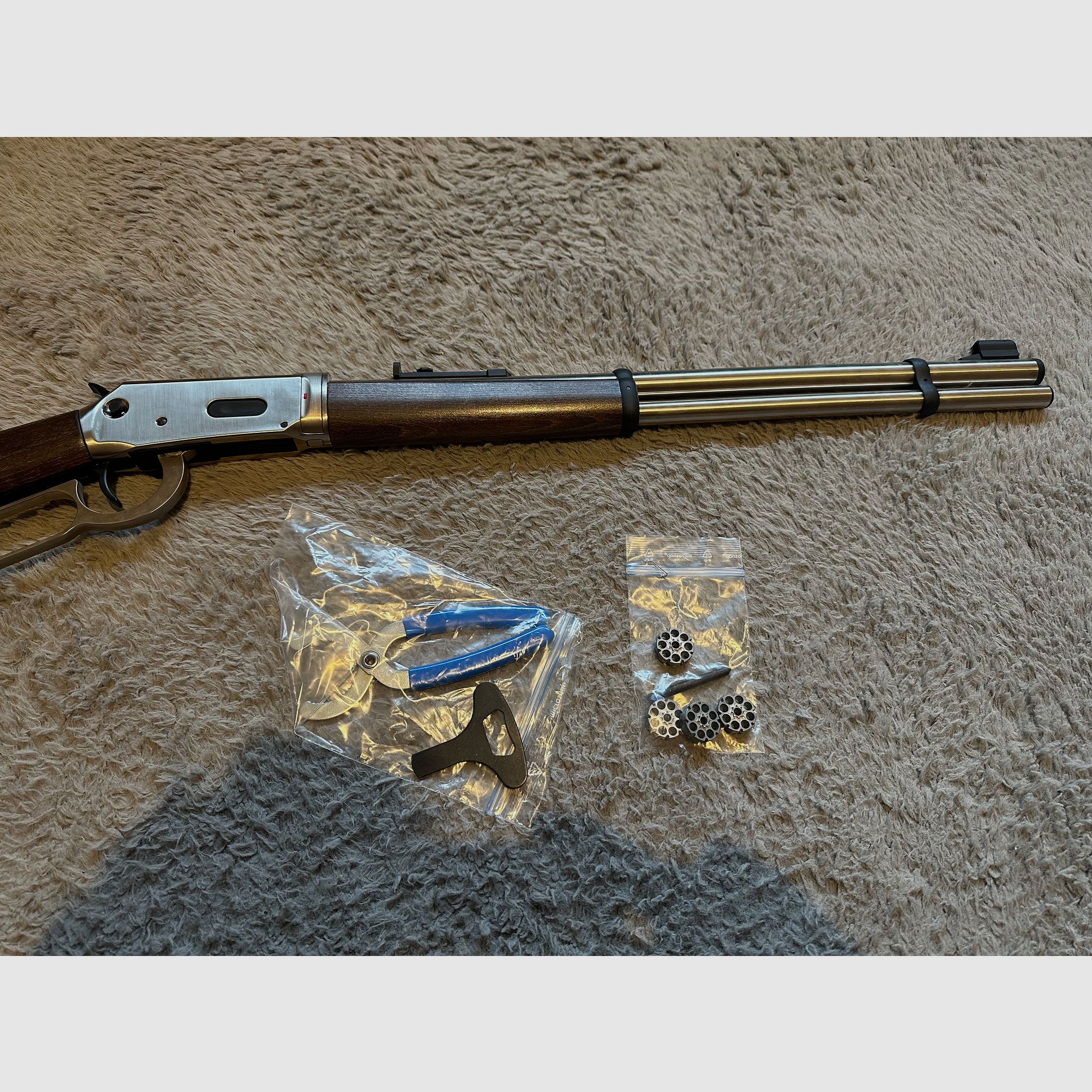 Fusil à air comprimé Walther à levier CO2 4,5 mm Diabolos finition acier - max. 7,5 Joules [UNIQUEMENT ENLEVEMENT !!!]