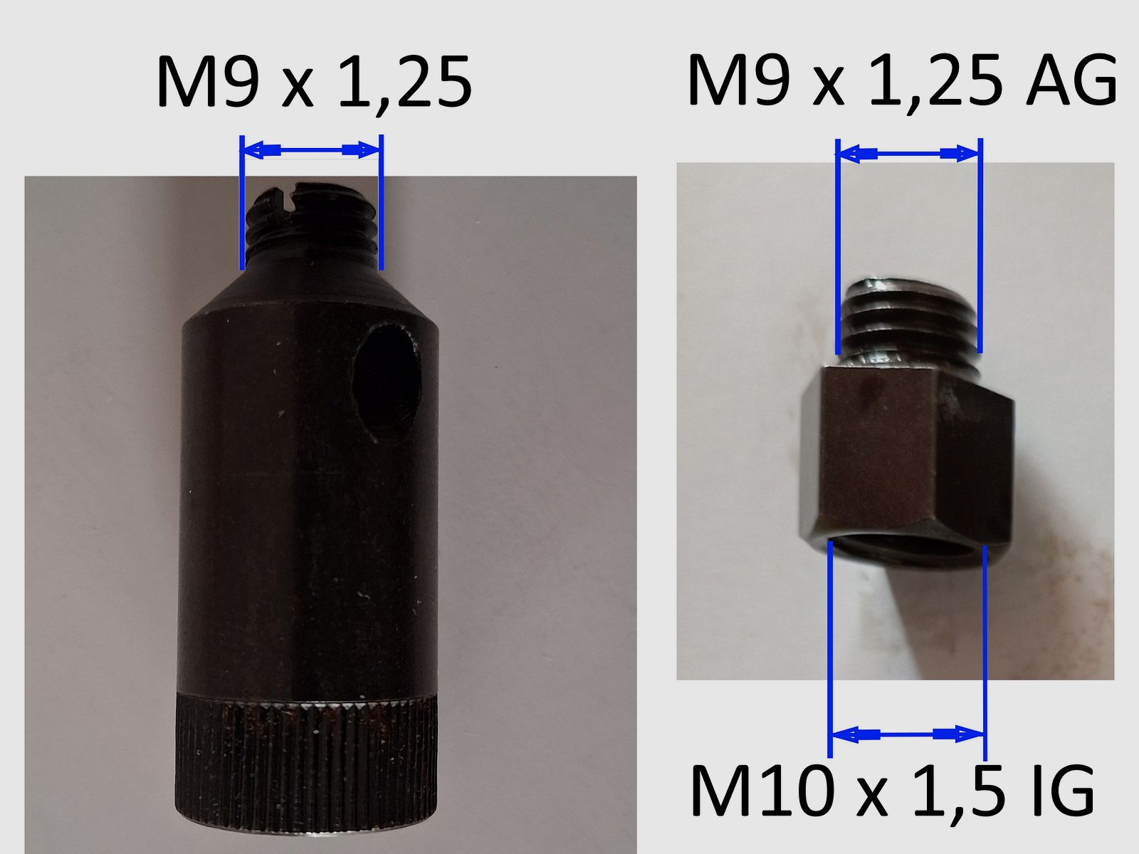 Vaso de lanzamiento más adaptador de rosca para NORIS Multi-Shooter para Rhöner SM 15 / SM 80