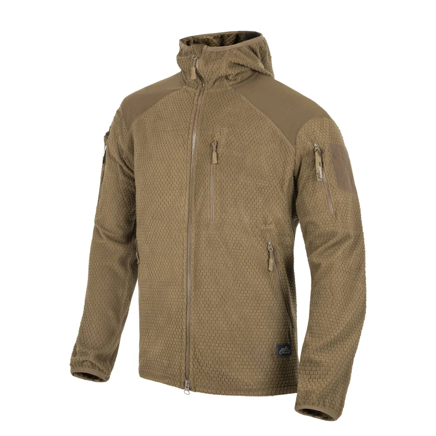 Helikon-Tex – sweat ALPHA HOODIE – Grid Fleece – Coyote – BL-ALH-FG-11