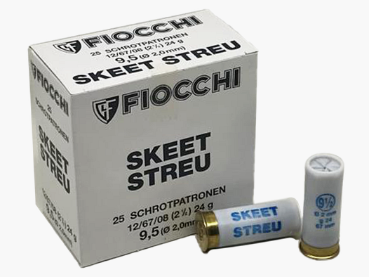 Fiocchi Skeet Sparo Sportivo .12/67 24G #9,5 25 Cartucce