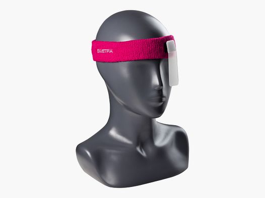 Diadema Simetra rosa antifaz transparente