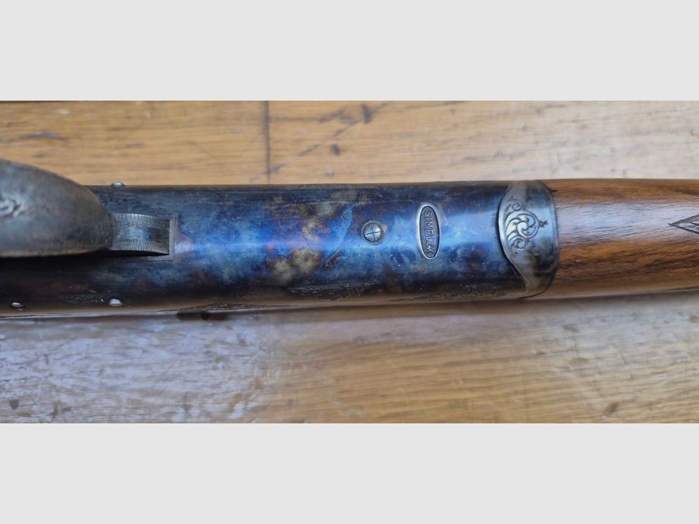Sehr schönes Exemplar eines FUSIL SIMPLEX — Manufrance Saint-Étienne — Patentiert 1908 — Kal. 16/70 — Luxusversion in Nussbaum — Waffe aus den 50er Jahren — Kaliber 16/70 — Zu reinigen, aber wirklich in ausgezeichnetem Zustand — TBE++, Bild 1 von 38