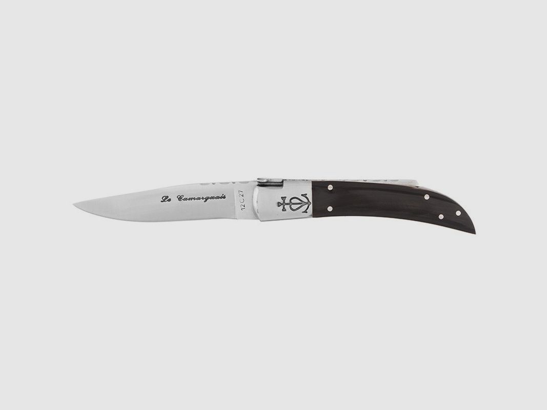 Couteau Le Camarguais N°10 Trident Soude Manche Ebene - CA10030