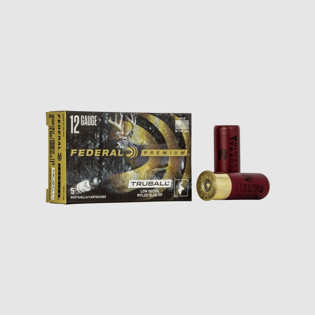 FEDERAL PB127LRS PREMIUM VITAL SHOK RIFLED SLUGS.12/70 2-3/4