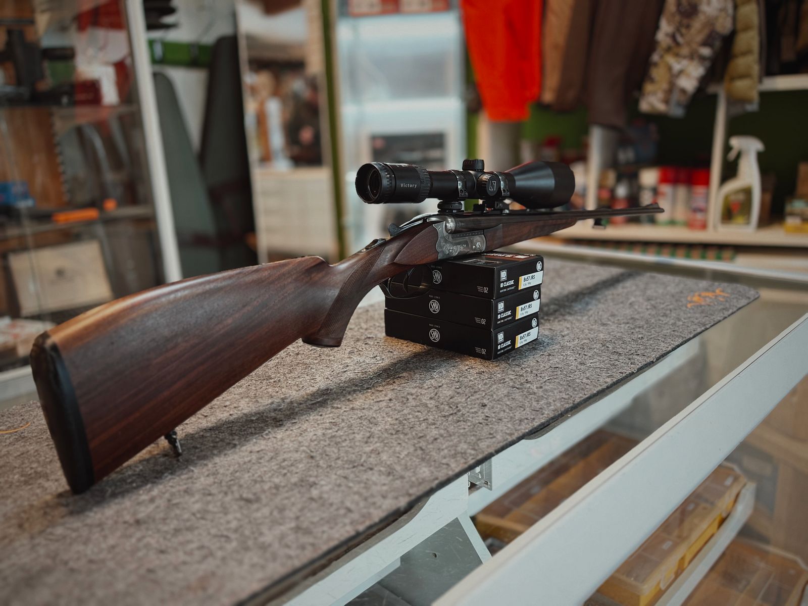 Merkel double rifle 8X57IRS like new!