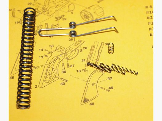 Spring set / reduced spring force Ruger Vaquero, New Model Blackhawk, New Model Super Blackhawk