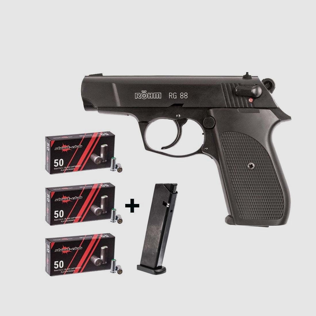 Röhm RG 88 blu 9mm P.A.K. set di cartucce a salve