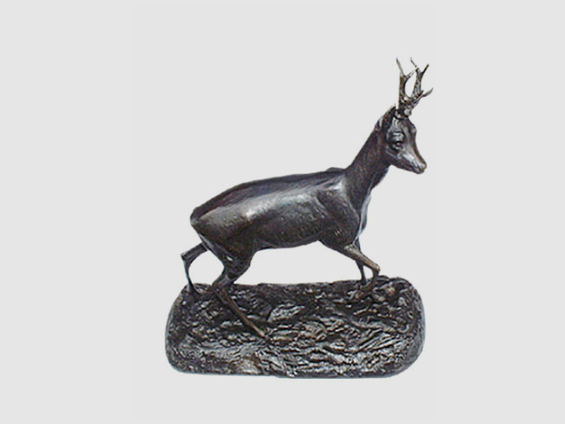 Lovergreen Bronzestatue Motiv Reh ber einen felsen kletternd gro