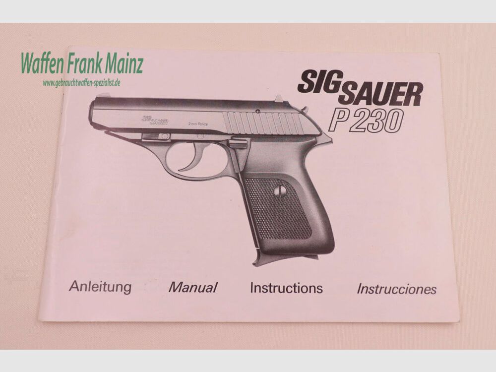 Instructions d'utilisation SIG Sauer Mod. P230