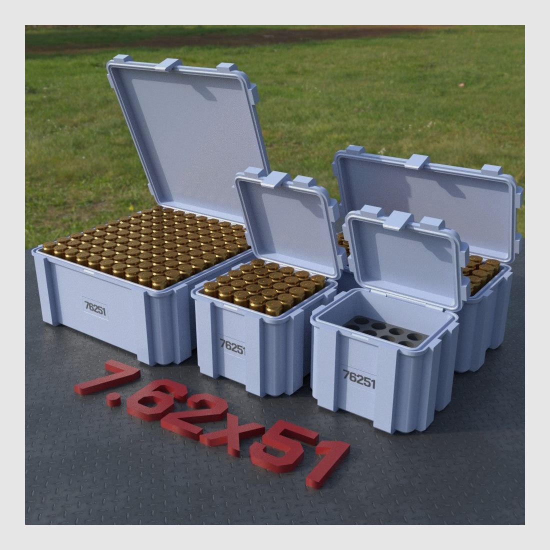 Filamelt Munitionsbox / Ammo Box 7.62x51 NATO – Patronenbox ‘Klappdeckel’ – 20 / 25 / 50 / 100 Runden