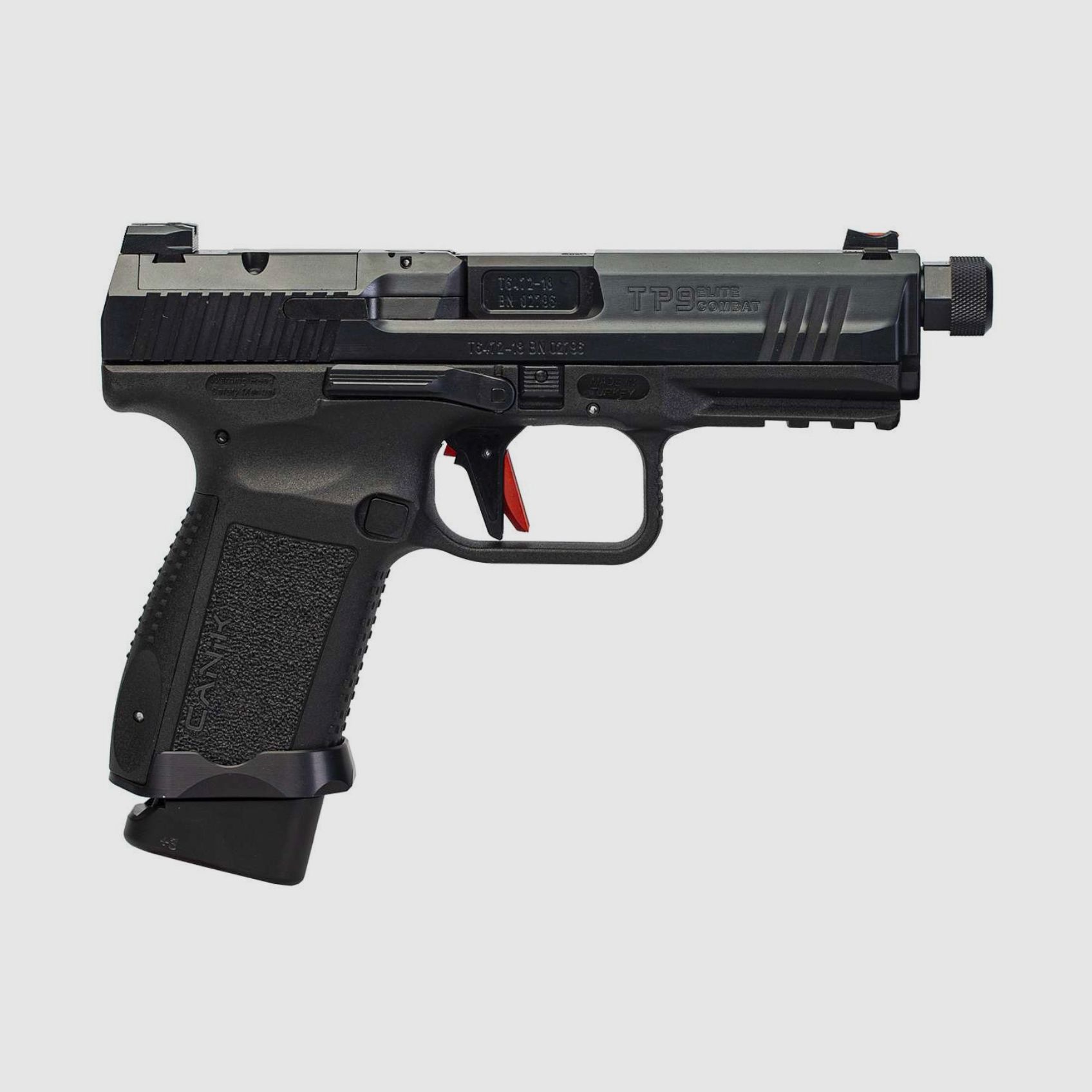 Pistola Canik TP9 Elite Combat nera 9x19 inclusa di accessori