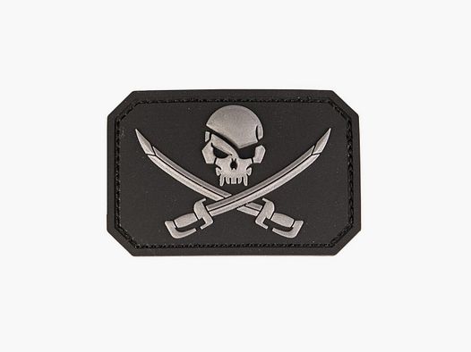 3D Skull w. Swords PVC Totenkopf Patch