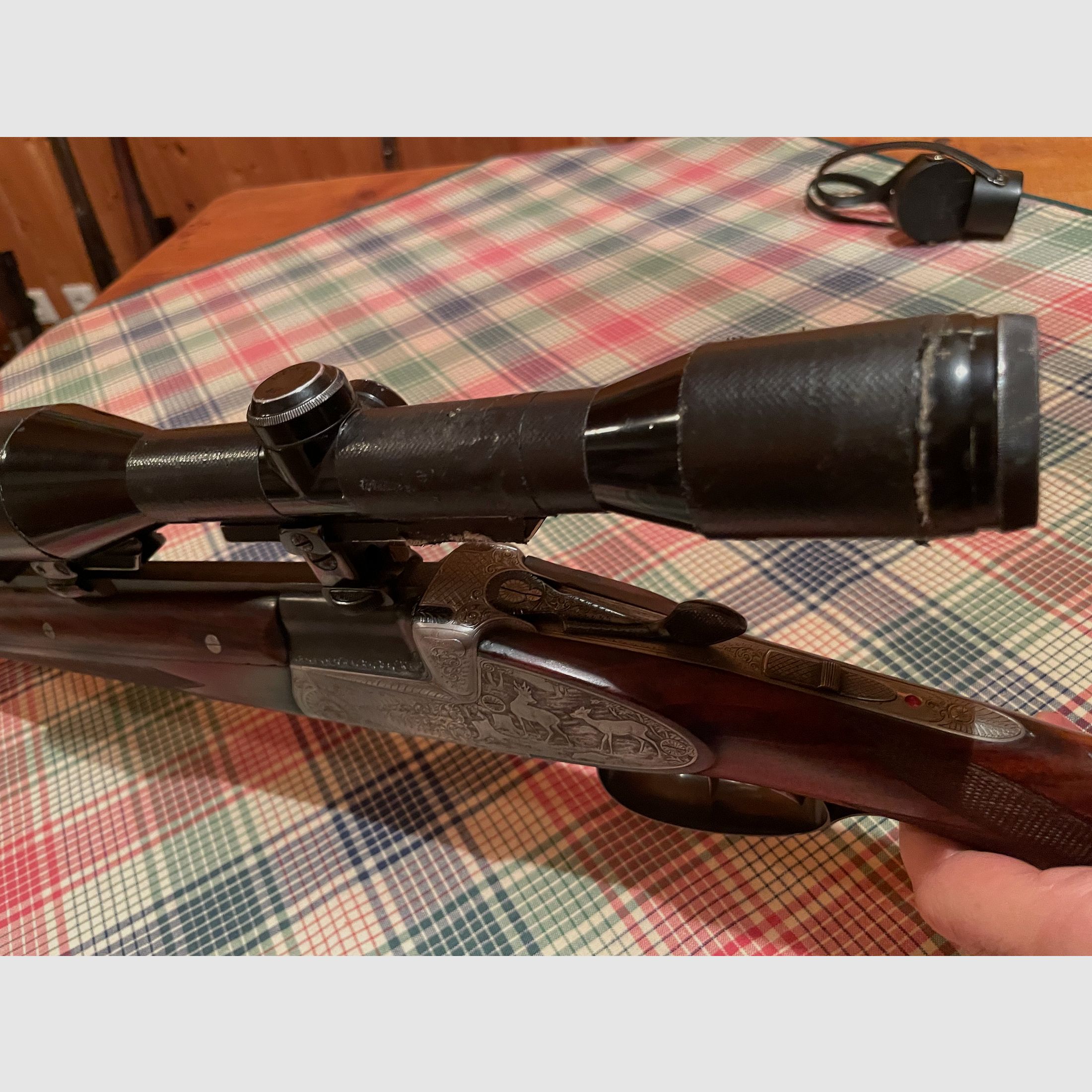 Bockdoppelbüchse Winkler Ferlach im Kaliber 7×57 R / .22 Hornet, Bild 4 von 6