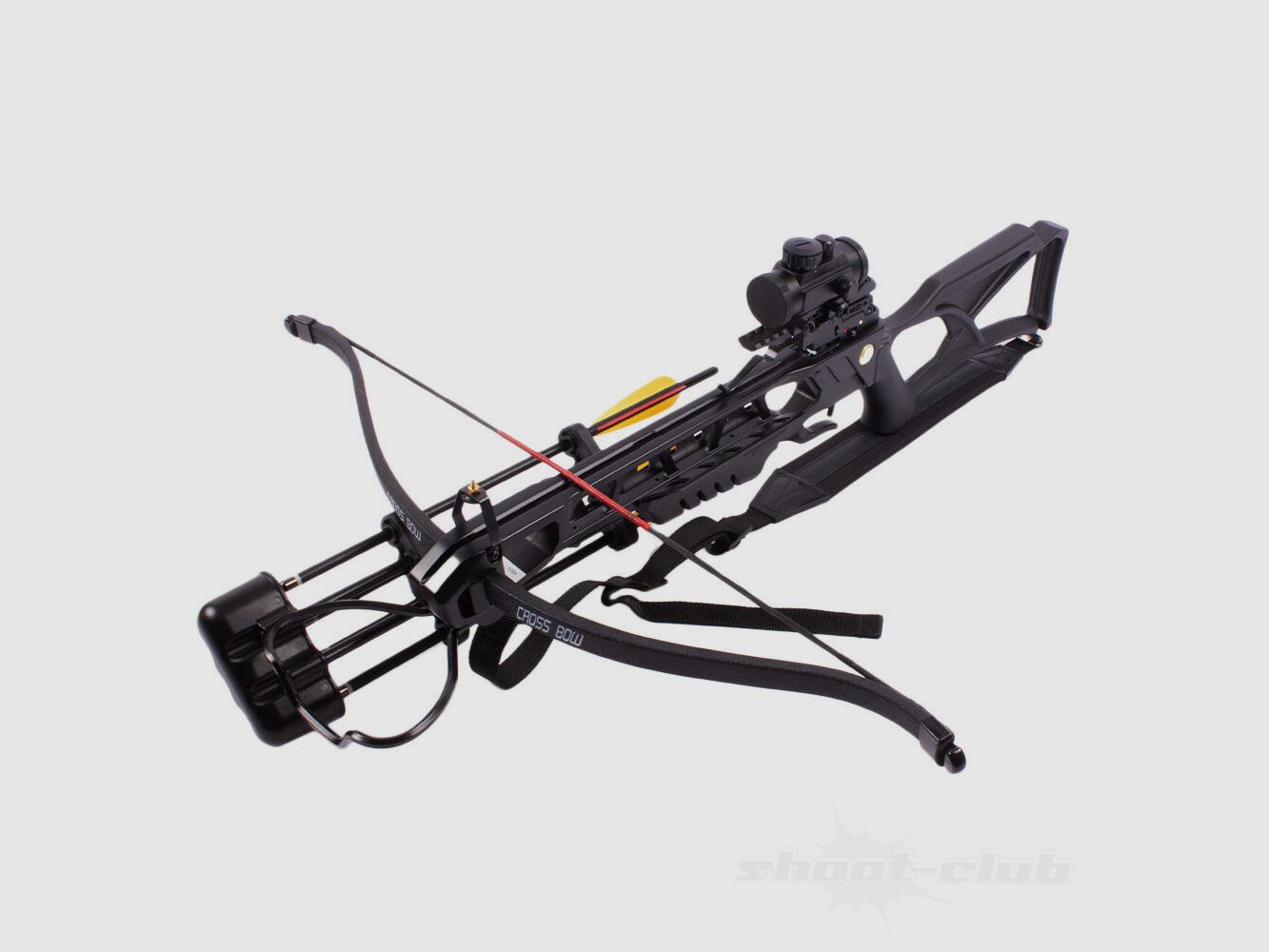 Man Kung Recurve Anaconda 175 lbs Black SET - Quiver, Pijlen, RedDot