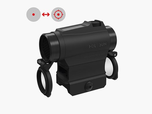Holosun Reflexvisier HS515C-M-RD mit rotem Wechselabsehen: 2MOA Dot & 65MOA Circledot