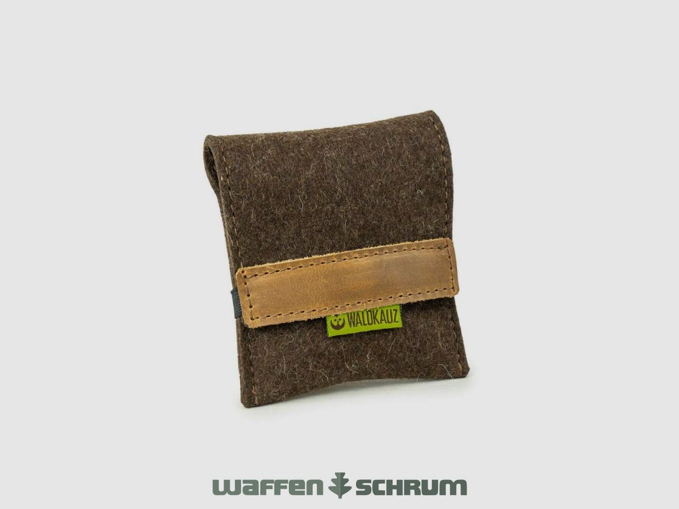 Tawny Owl battery case juice compartment L wool felt, brown