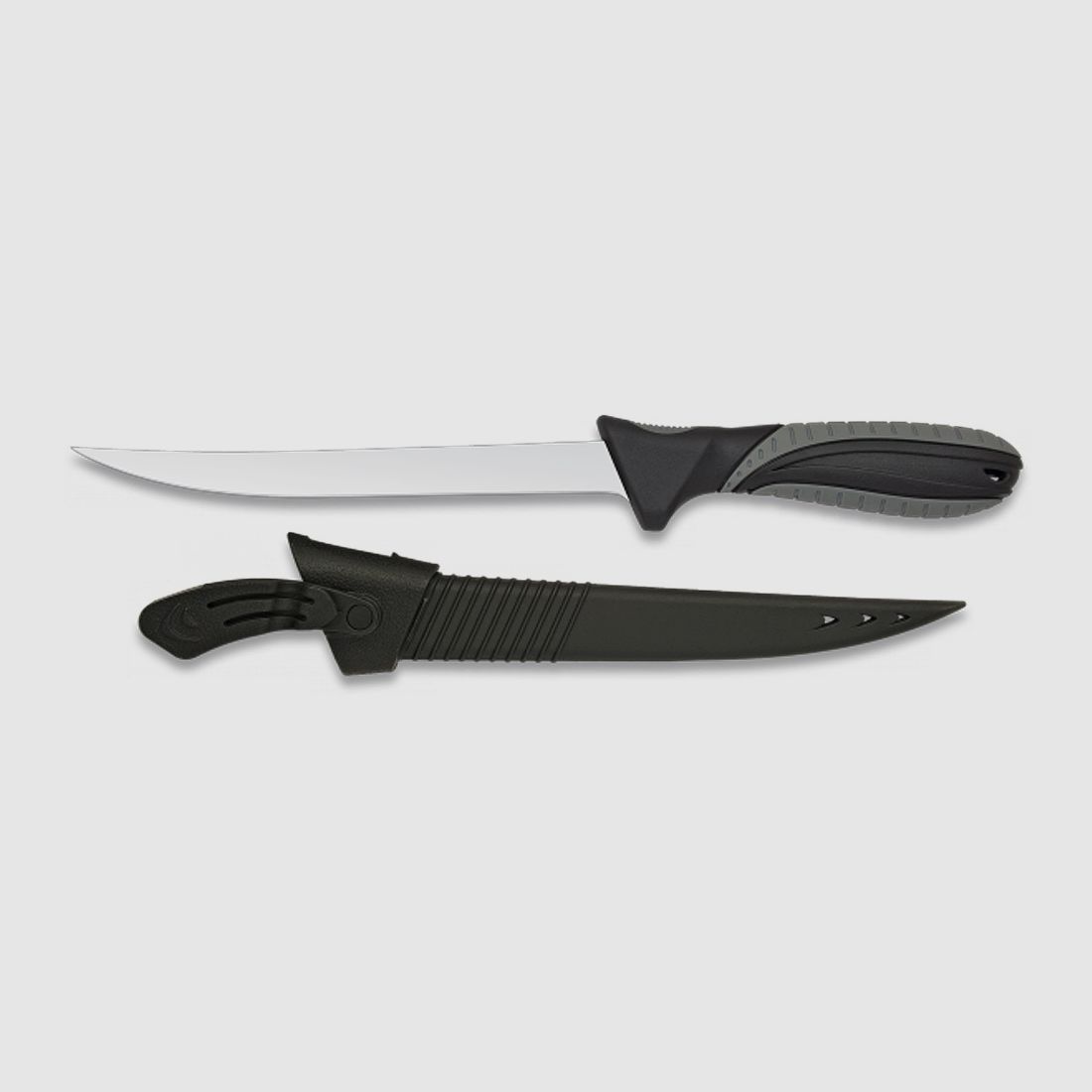Filetiermesser mit 18,5cm Klinge Filet-Messer mit Kunststoffscheide Filliermesser