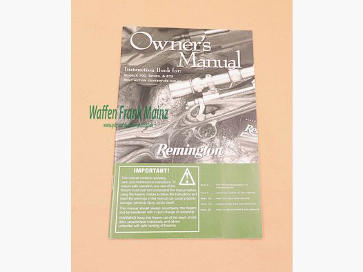 Remington - USA Manuale utente Remington 700, seven & 673