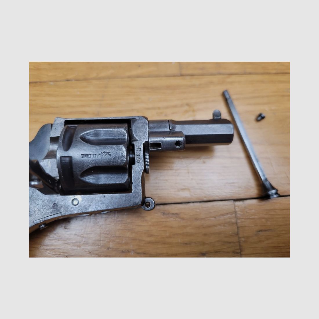 Revolver Typ Modell 1887 Miniatur (!) – Kal. .320 – Perkussion – sechs Schuss – Saint-Étienne von Lamure und Gidrol – sehr guter Zustand, Bild 14 von 20