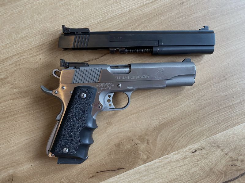 Sportpistole Springfield Trophy Match Cal.45mit Wechselsystem Peter Stahl im Cal.22