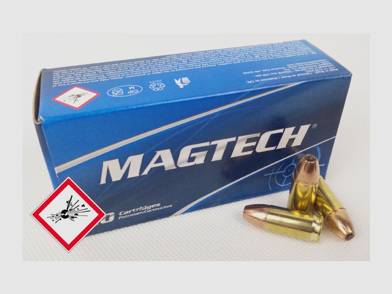 Cartuccia per pistola Magtech 9mm Luger JHP 115gr