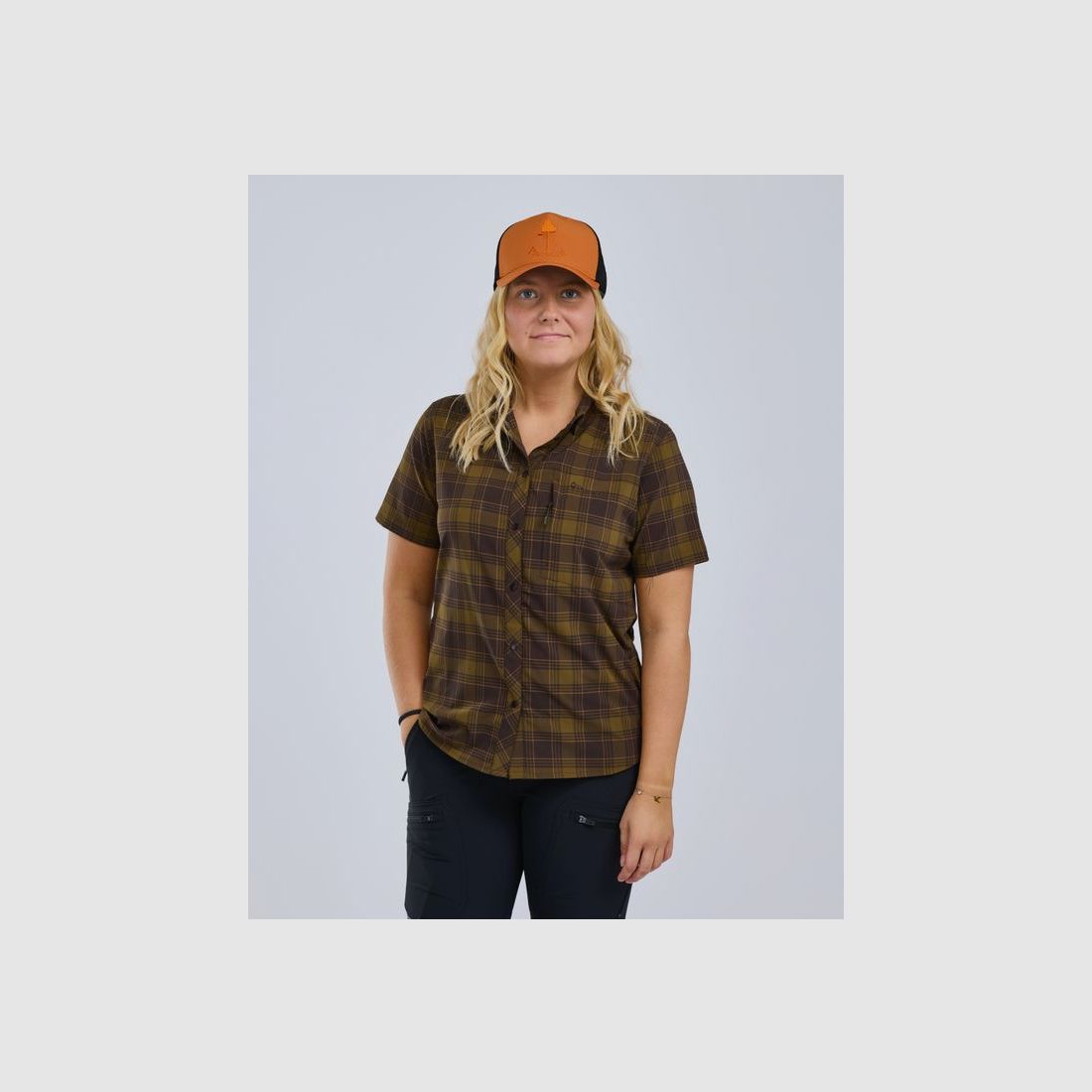Pinewood Abisko Trekking Short-Sleeve Shirt Women D.Olive/D.Sandstone, image 3 of 7