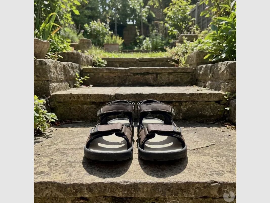 Herren Sandalen Braun mit Klettverschluss aus Synthetik - Komfortabel und Praktisch, Bild 4 von 9