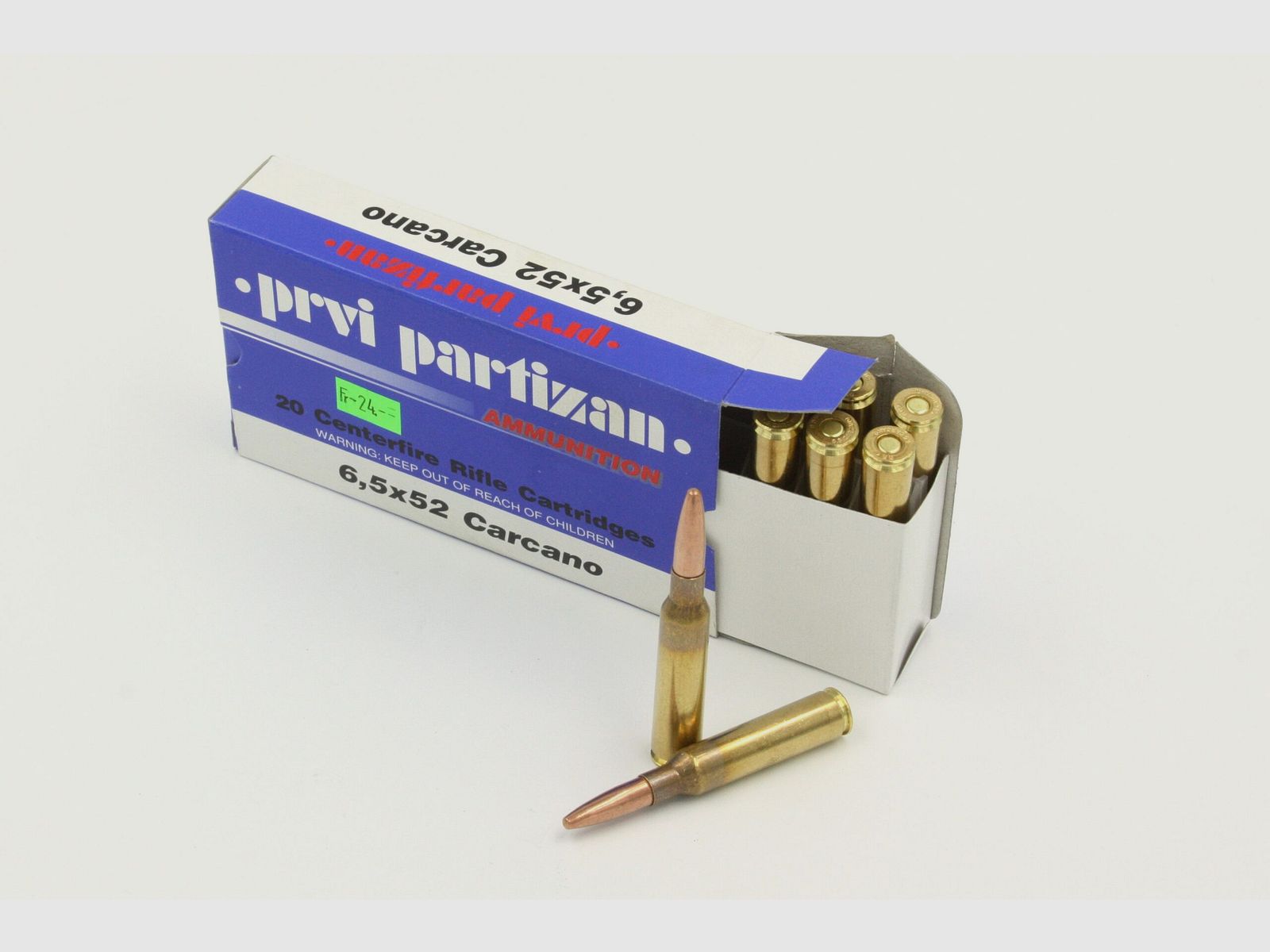 Prvi Partizan, 6.5×52 Carcano, FMJ-BT,139gr, 20Stk