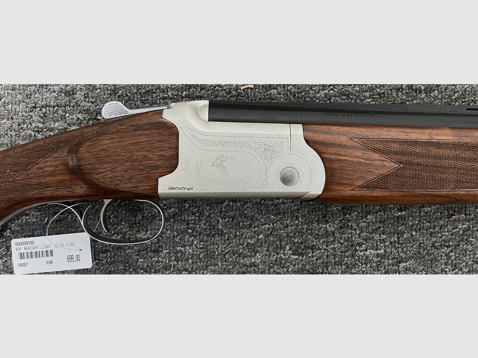 Mercury double-barreled shotgun Light silver steel shot proof