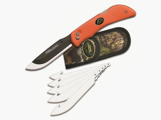OUTDOOR EDGE Razor Lite mes orange + 6 stuks vervangende messen