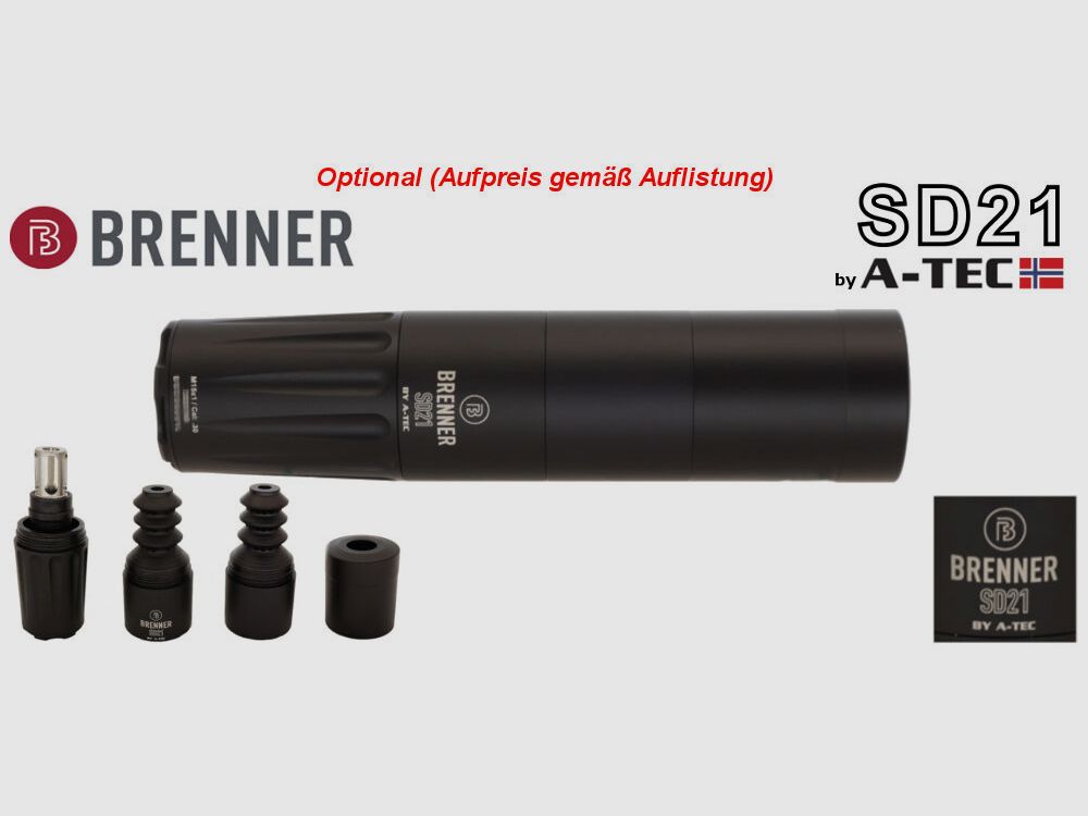 Bergara B14 B&H Prohunter Flex LINKS Lochschaft ZF Hawke 3-12x56 fertig montiert / Optional: Brenner Schalldämpfer