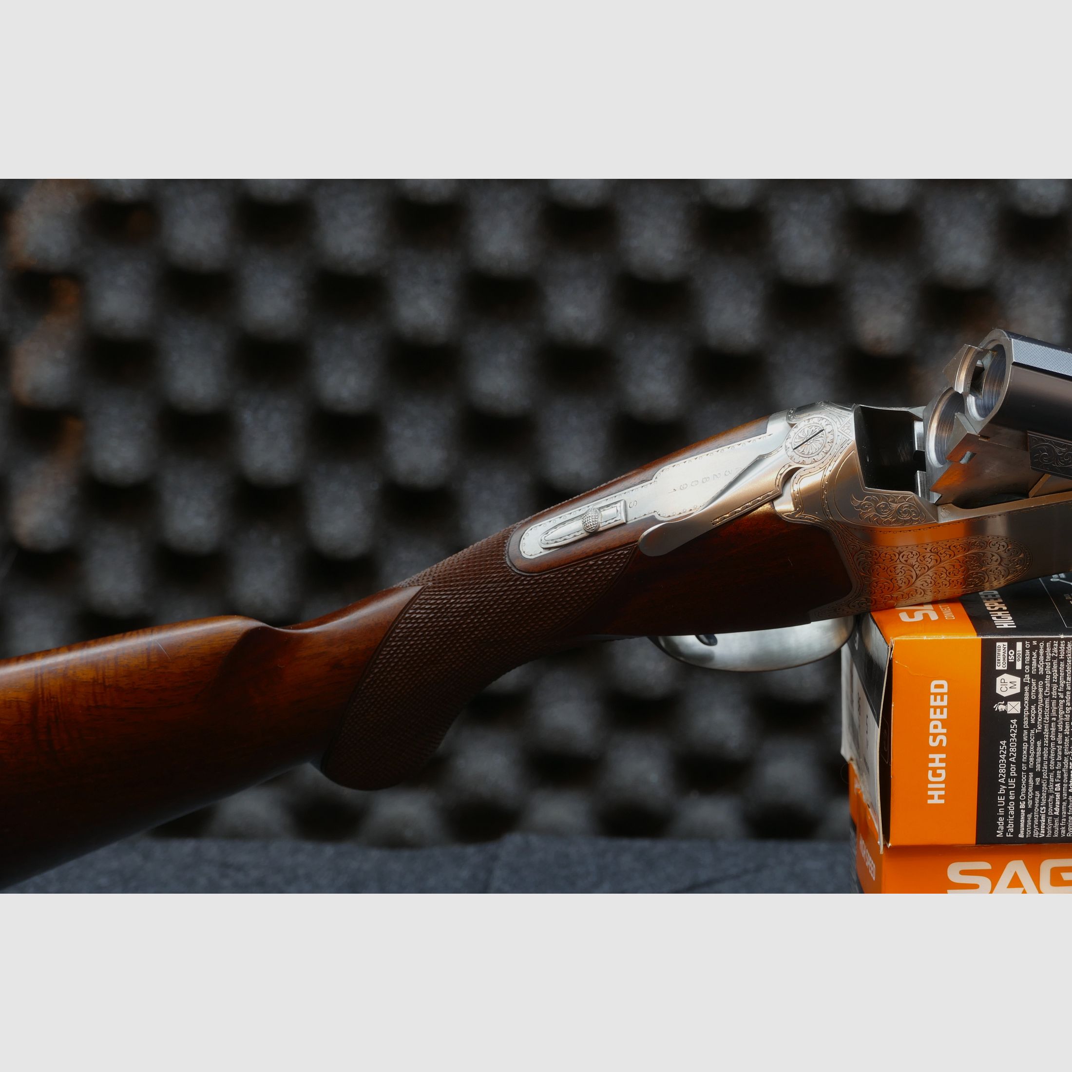 Winchester Super Grade – 12/70, Bockdoppelflinte, Schrankwaffe, Top Zustand