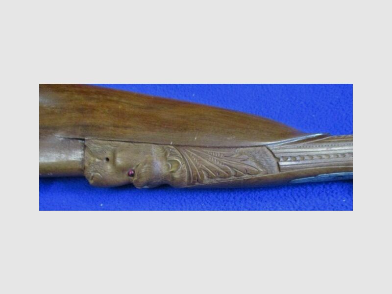 Percussion double-barrel shotgun with damask barrels .36 DF