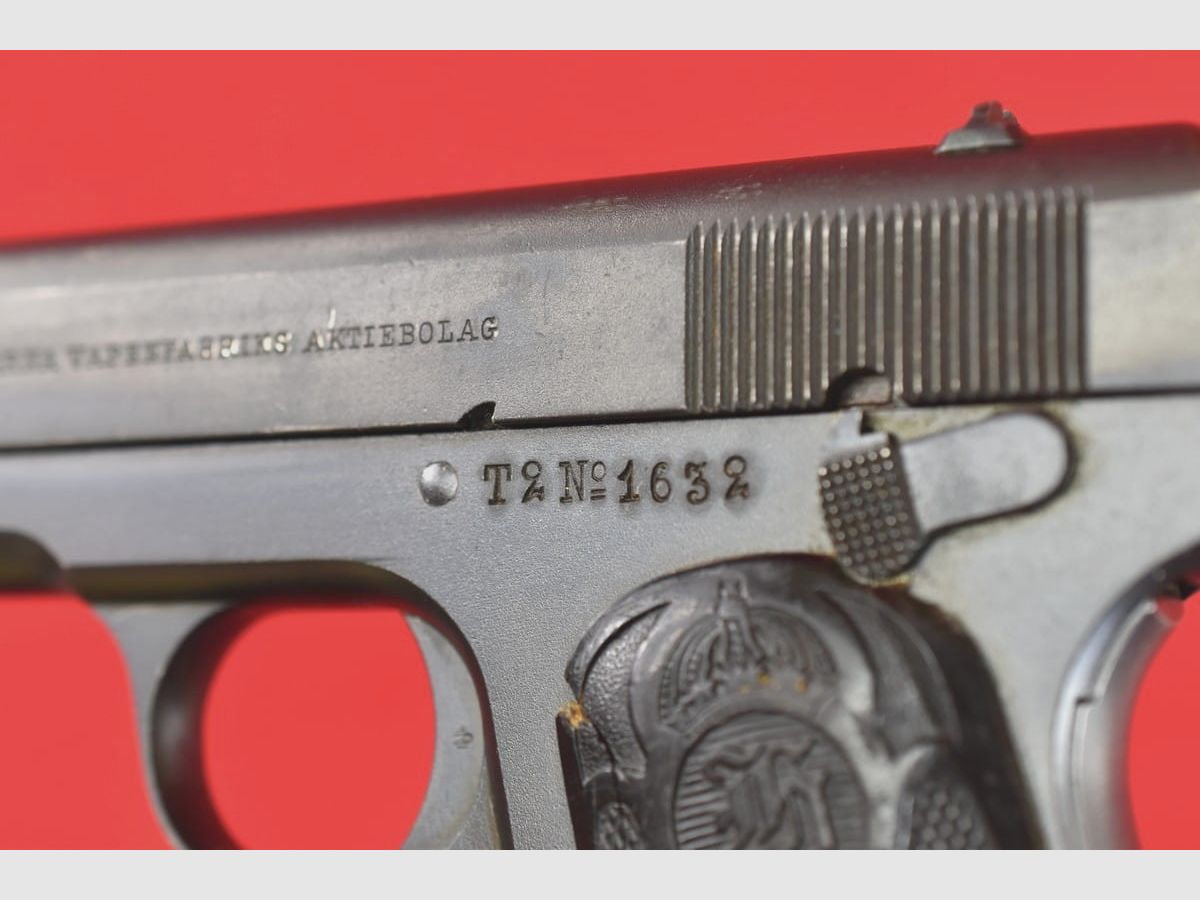 #5495 PISTOLET HUSQVARNA m/1907, kal. 9 mm Br. long, zdjęcie 12 z 17