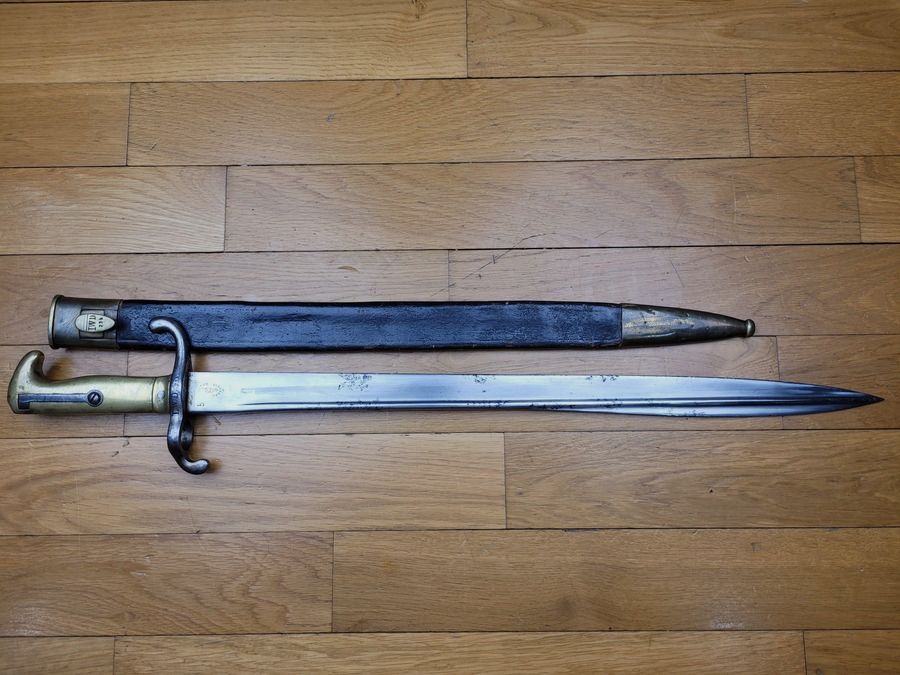 Baïonnette de Fusiller 1860 – Infanterie Marine Prusse – au numéro – W68 “Clauberg + Chevalier” – TBE, image 2 sur 17