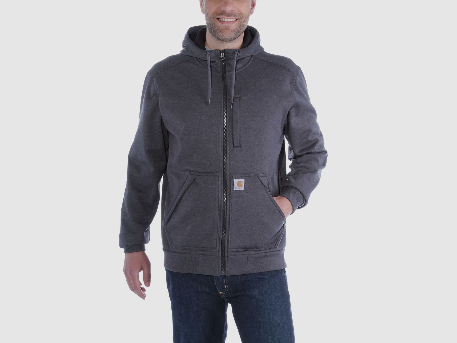 Carhartt Wind Fighter Zip Up Hoodie Men's Carbon Heather XL