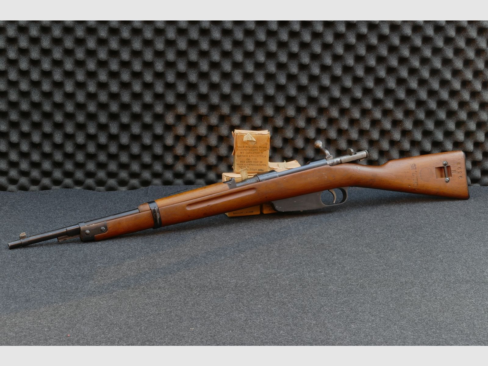 Carcano Mod. 1938 „Fucile Corto“, 7,35Carcano — 1939 — Schaft & System nummerngleich (Kurzgewehr), Ordonnanz, Sammler