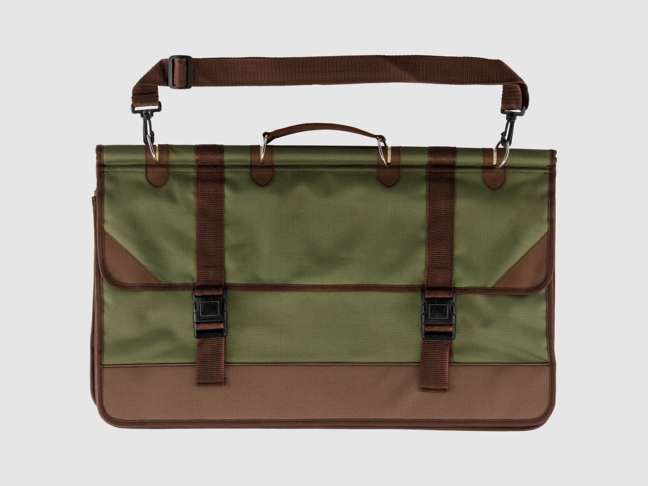 Sac de battue vert/marron en toile – Country Sellerie, image 3 sur 6