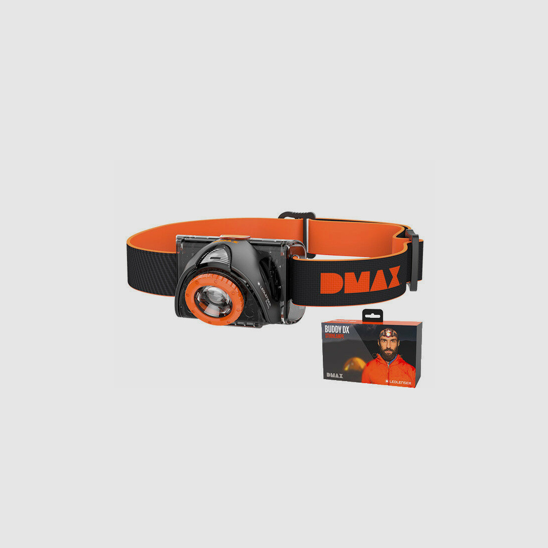 Ledlenser 500833 DMAX Buddy Stirnlampe bis zu 200 Lumen Leuchtweite 120m wiegt nur 105g