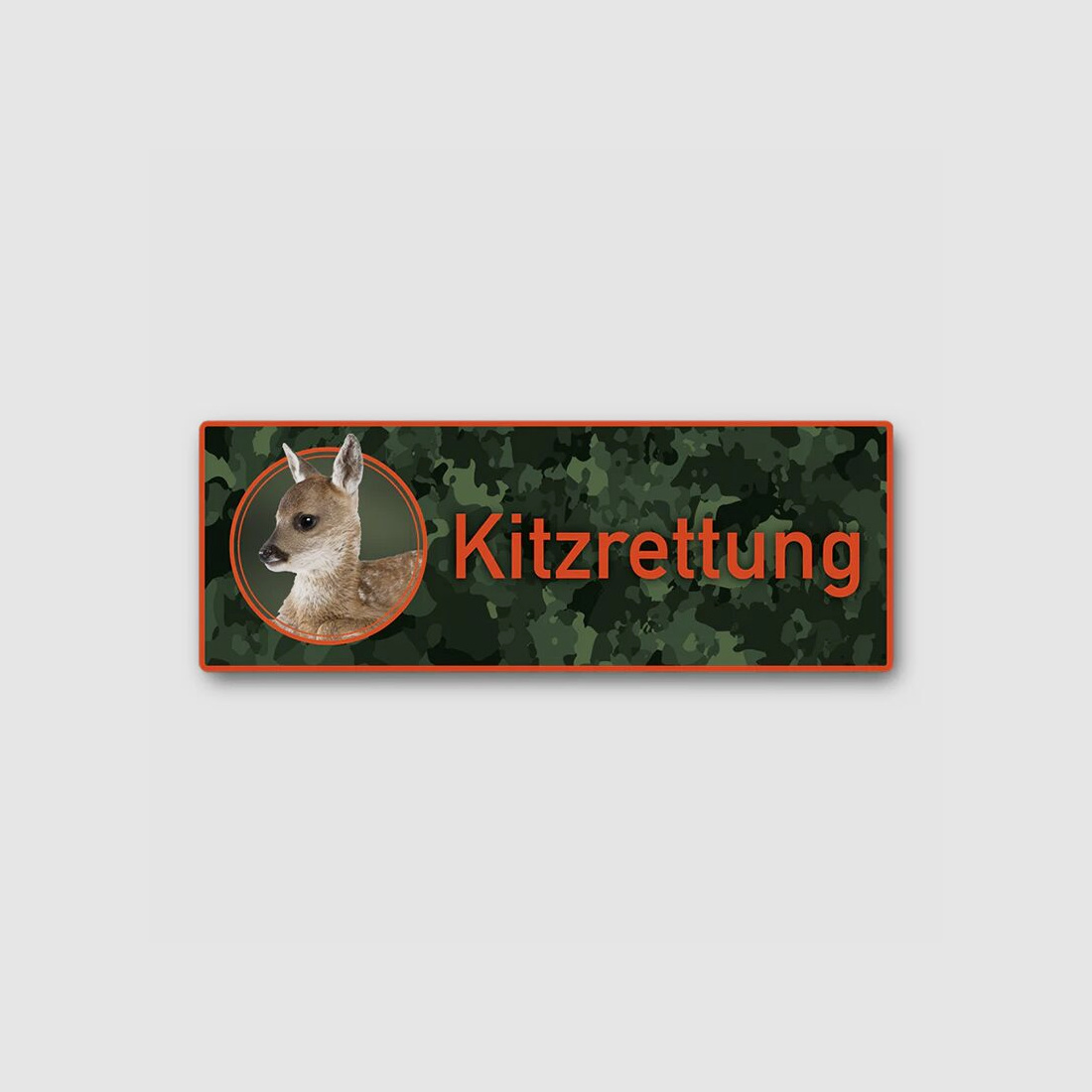 Wilde Hilde Aufkleber "Kitzrettung" Orange