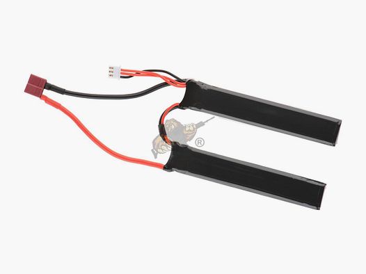 Airsoft LiPo Akku 7.4V 2200mAh 20C Stock Twin Type T-Plug | Pirate Arms