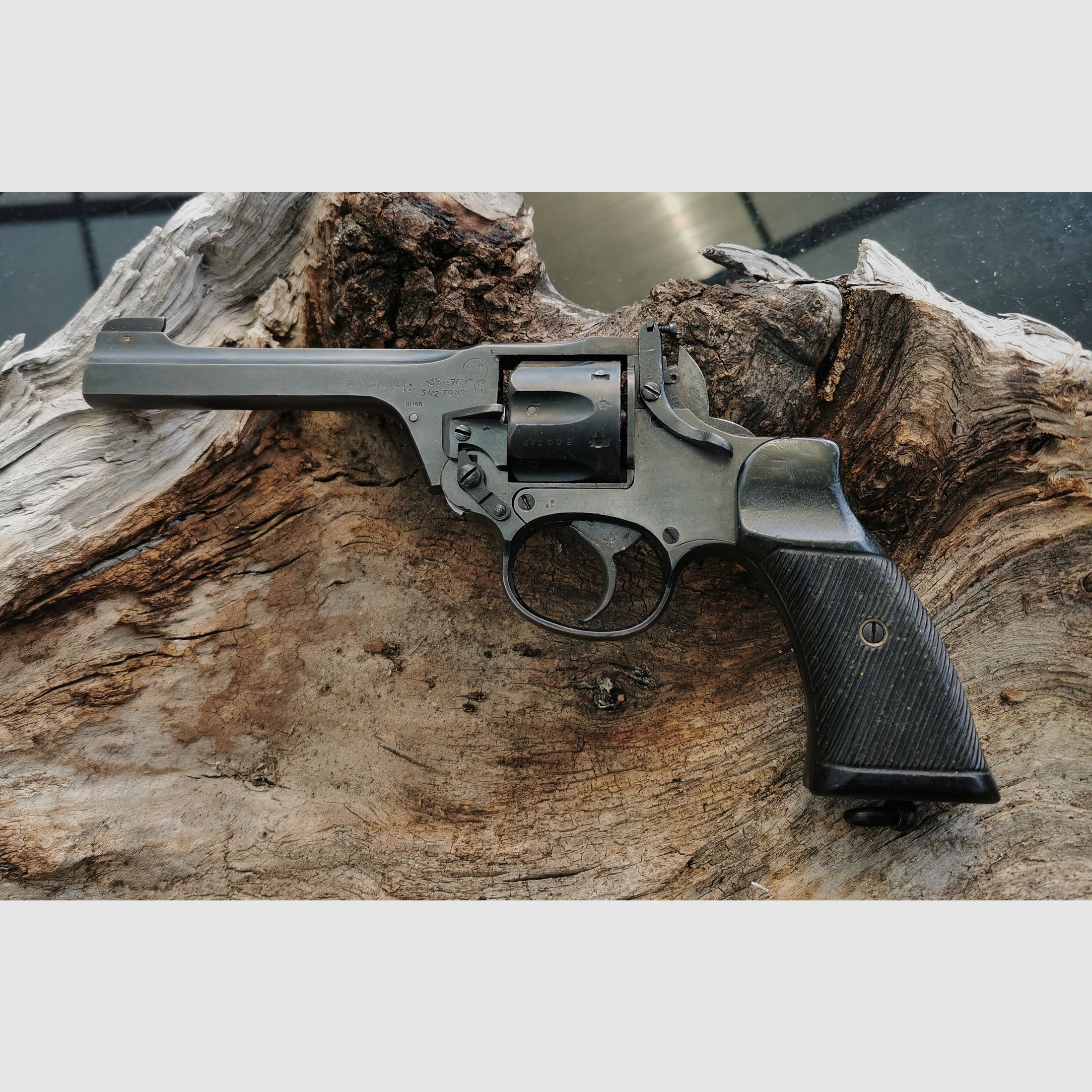 Enfield No.2 MK I WKII 9mm R Knall frei ab 18 Jahre Originale Ganzstahl Revolver Umgebaut mit PtB