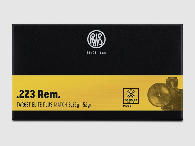 RWS 2411633 Target Elite Plus .223 Rem. Scorion 3,4g 52grs. Vollmantel