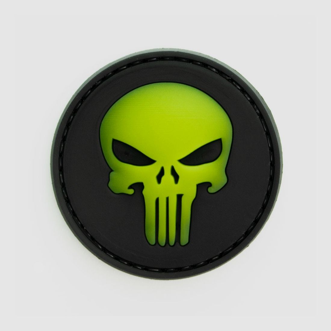 Green Punisher Round PVC Patch