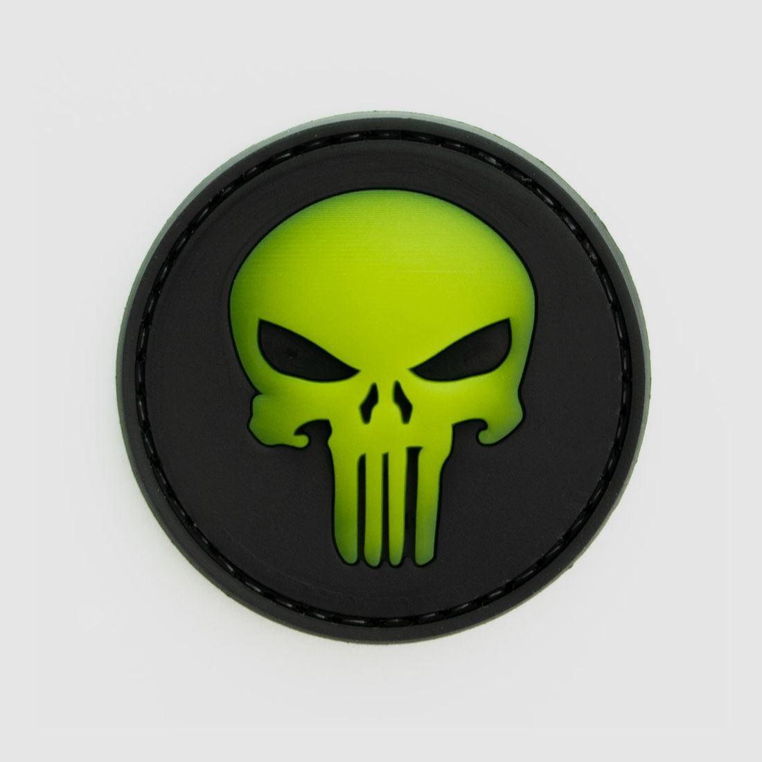 Green Punisher Round PVC Patch